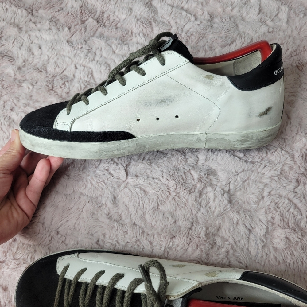 Golden Goose White and Black Sneakers - Picture 7 of 11